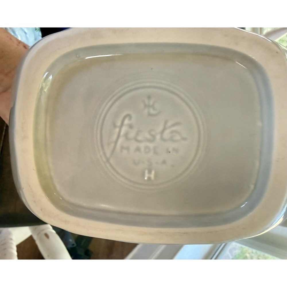 Fiesta Ware Disk Water Pitcher Original Gray Glaze - Picture 6 of 8